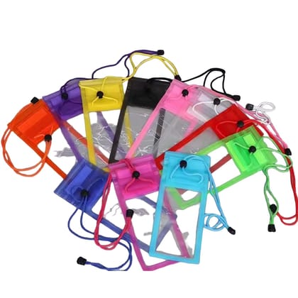 Heavy Duty Waterproof Mobile Rain Cover Touchscreen Pouch (Pack of 10)