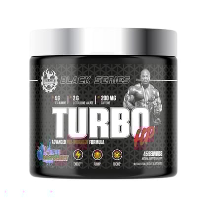 Dexter Jackson Black Series Pre Workout Turbo Hp 45 Servings-Blue Raspberry