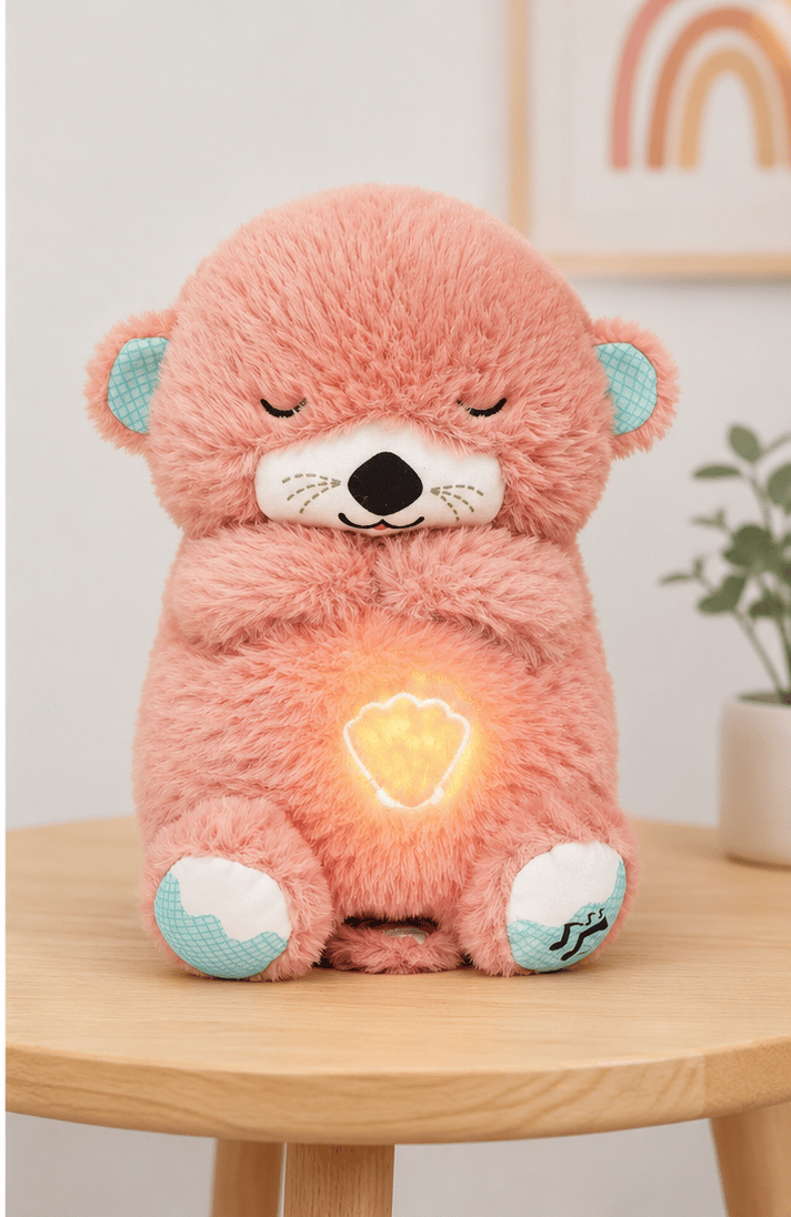 Infant Soother Pink Otter Stuffed Animal