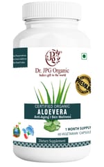 Dr JPG Organic herbals Aloe Vera Capsules 60 Veg Capsules/Helps Rejuvinate Skin and Hair/INDIA ORGANIC Certified. (Pack Of 1)
