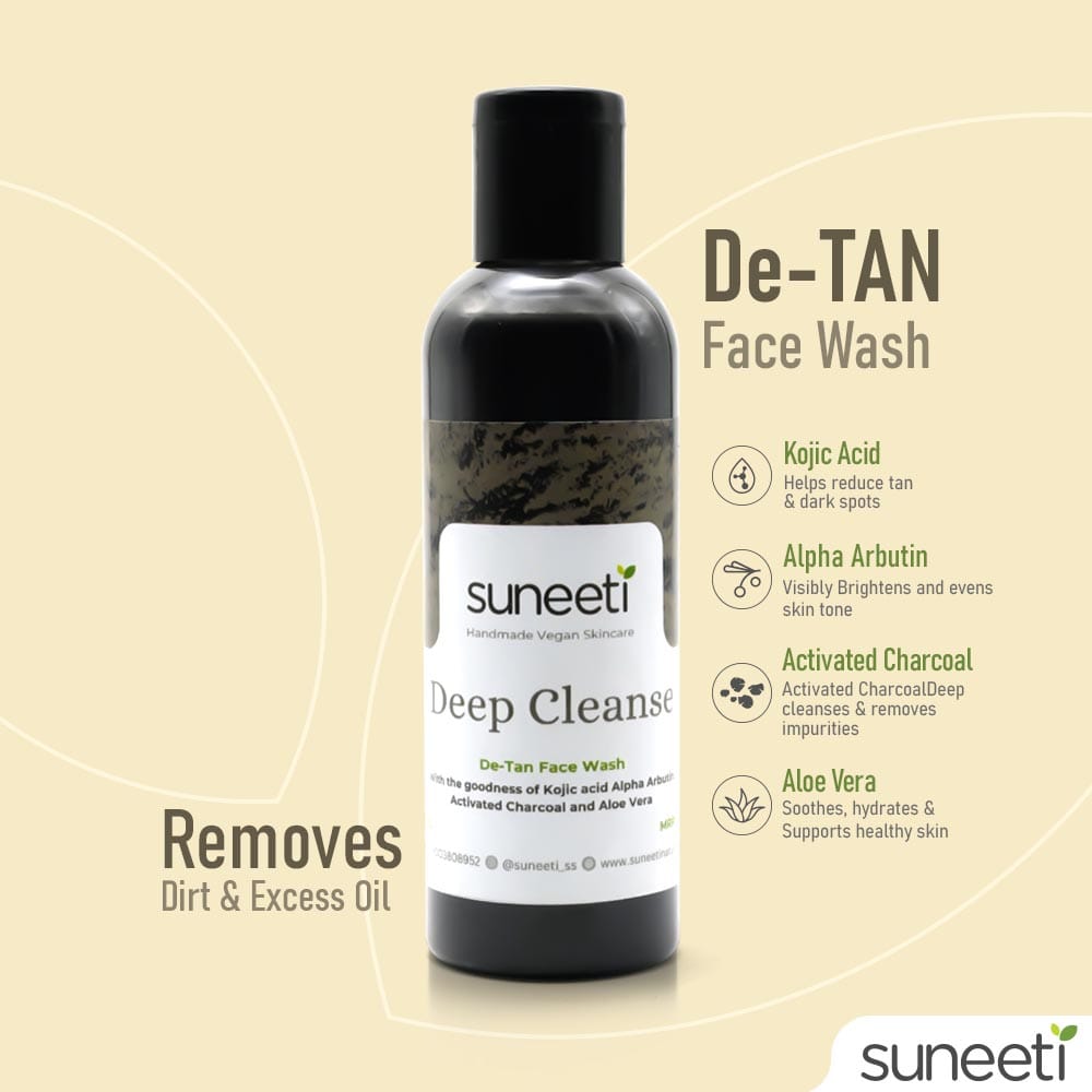 De Tan Facewash - Fresh, Clean & Oil-Free Skin in 1 Wash