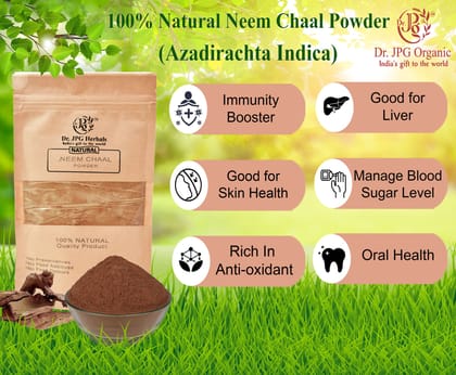 Dr. JPG Organic herbals Natural Neem Bark Powder 200g / Azadirachta Indica/ISO & GMP Certified. (Pack Of 1)