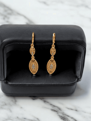 Stunning Gold Tone Earrings