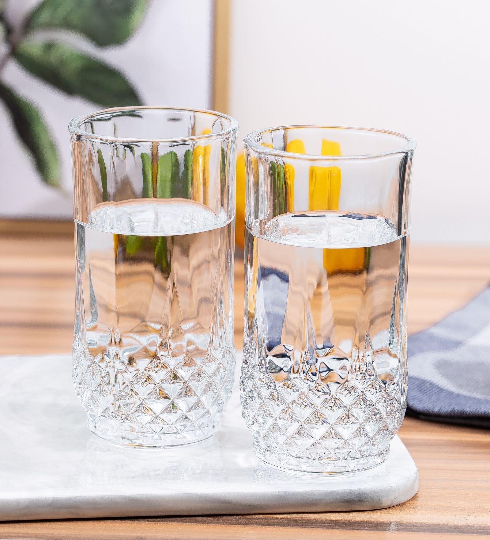 Narradora Water Glass 290 ML Set of 6 | Premium Clear Drinking Glasses for Water, Juice, Soft Drinks & Beverages | Durable Glass Tumblers for Home, Kitchen & Dining
