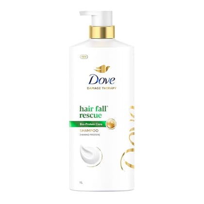 Dove Hair Fall Rescue Shampoo 1 L|| For Damaged Hair|| Hair Fall Control for Thicker Hair - Mild Daily Anti Hair Fall Shampoo for Men & Women (Pack of 2)