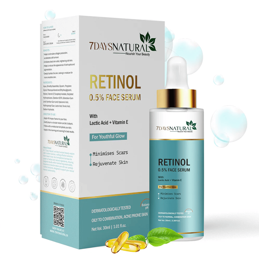 Elegantra 0.5% Natural Retinol Face Serum (30ml) – Your Ayurvedic Secret for Ageless, Firmer & Glowing Skin