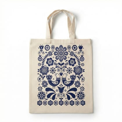 Printed Canvas Tote Bag (Without Zip)