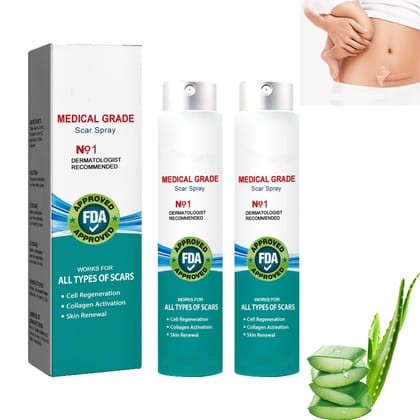 ELHAE Scar Care Spray | Soothing Skin Formula for Mark Works for Acne, Surgery, Burn, Stretch Marks & Injury Scars � Cell Repair, Collagen Boost, Skin Renewals | Cell Support & Skin Renewal with Aloe Extract | Pack 2 x 100g ELHAE Scar Care Spray | Soothing Skin Formula for Mark Works for Acne, Surgery, Burn, Stretch Marks & Injury Scars � Cell Repair, Collagen Boost, Skin Renewals | Cell Support & Skin Renewal with Aloe Extract | Pack 2 x 100g