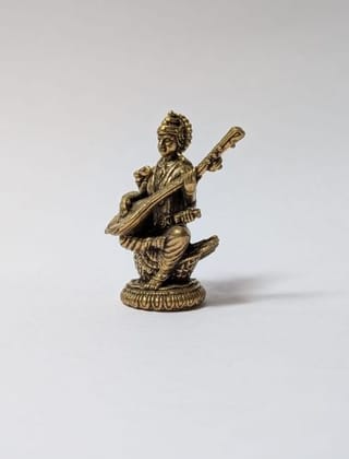 Miniature Brass Saraswati