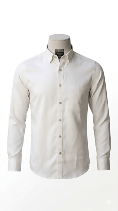 Scotics Plain Off-White Long Sleeve Formal Shirt