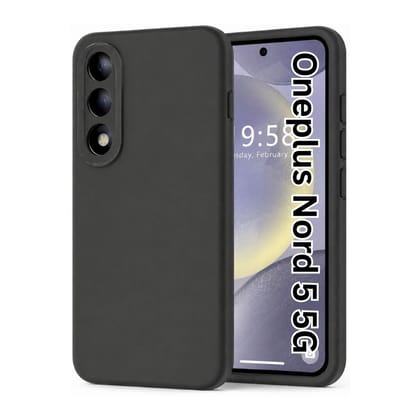 V3Deals Silicone Back Cover Case Compatible with OnePlus Nord 5 5G | Soft Micro-Fibre Lining Inside | Camera & Screen Protection | Shockproof Slim Fit Back Cover Case