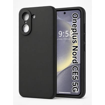 V3Deals Premium Silicon Mobile Cover Compatible for OnePlus Nord CE5 5G | Camera Bump Protection, Shockproof Soft Flexible Back Case | Matte Finish