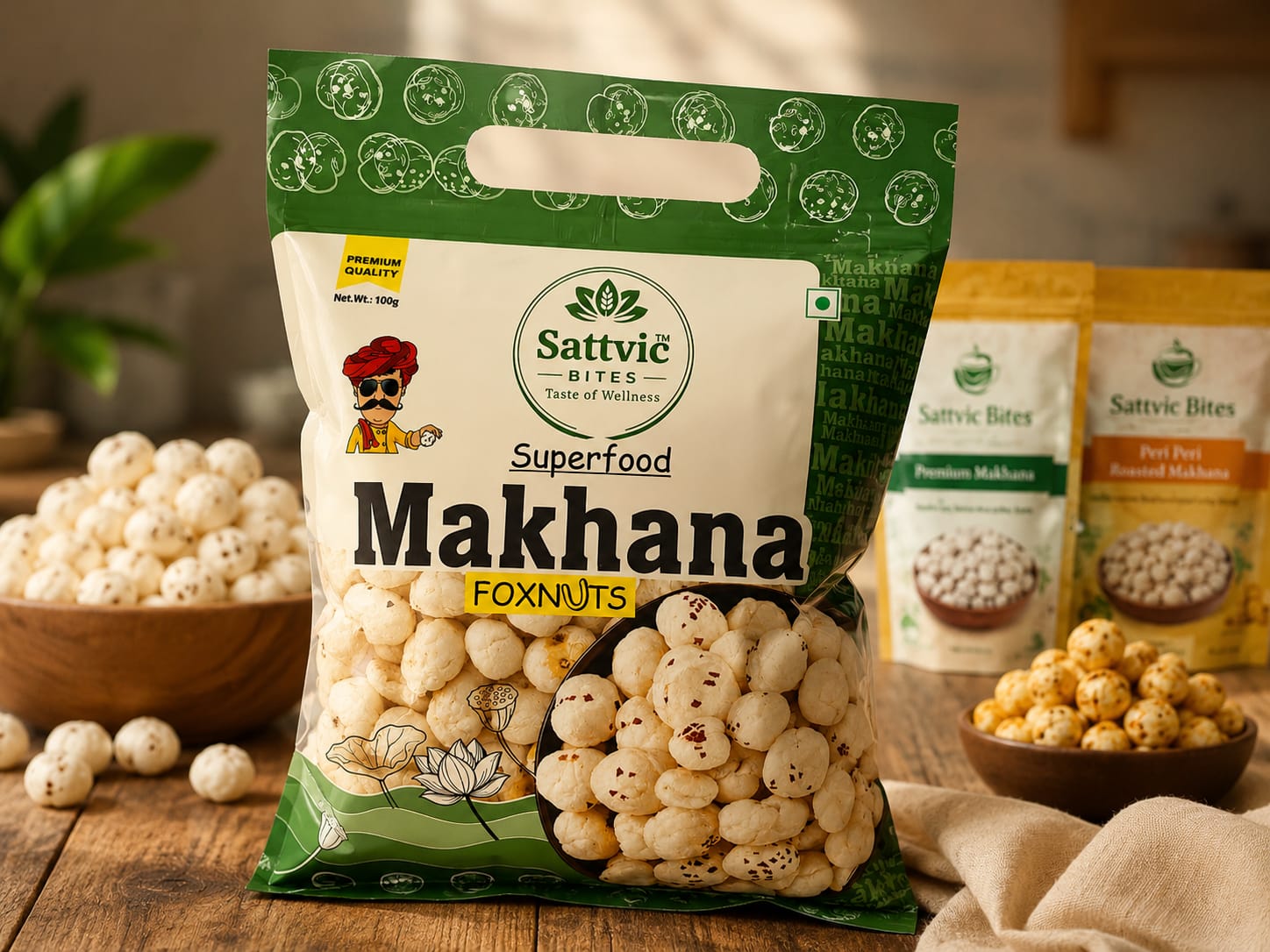 Sattvic Bites Mix Phool Makhana 200gm
