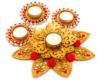 Decorative 4 Piece Candle Holder Set