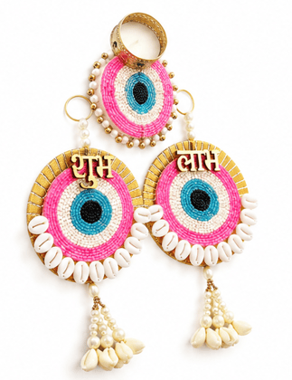 Shubh Labh Evil Eye Candle Holder Hanging