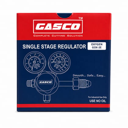 Gasco Single Stage Two Dial Oxygen Gas Regulator