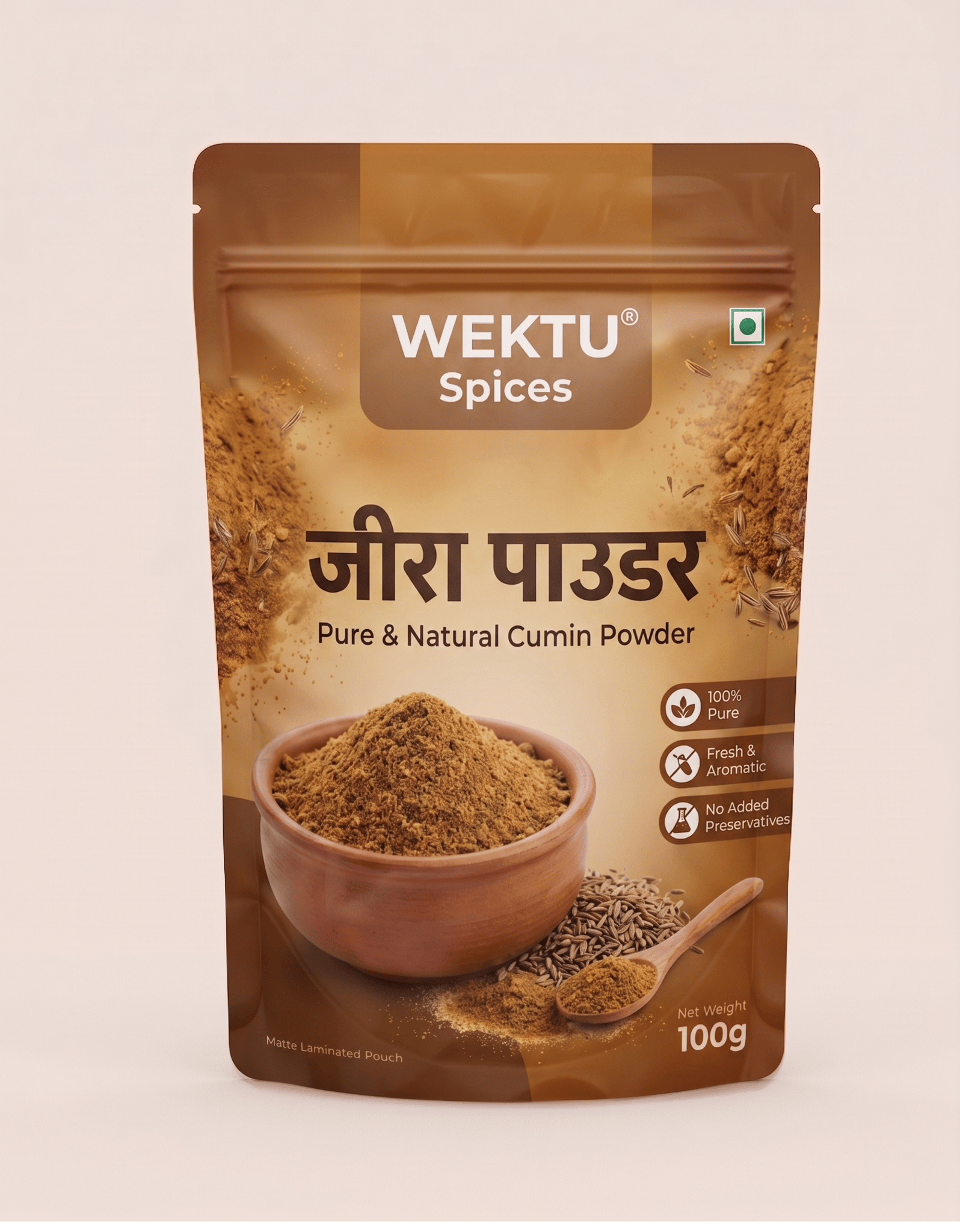 Wektu Spices Pure & Natural Cumin Powder (Jeera Powder).