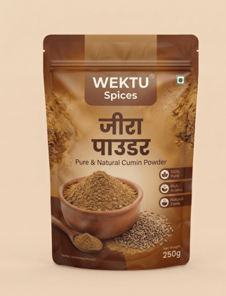 Wektu Spices Pure & Natural Cumin Powder (Jeera Powder). Wektu Spices Pure & Natural Cumin Powder (Jeera Powder).