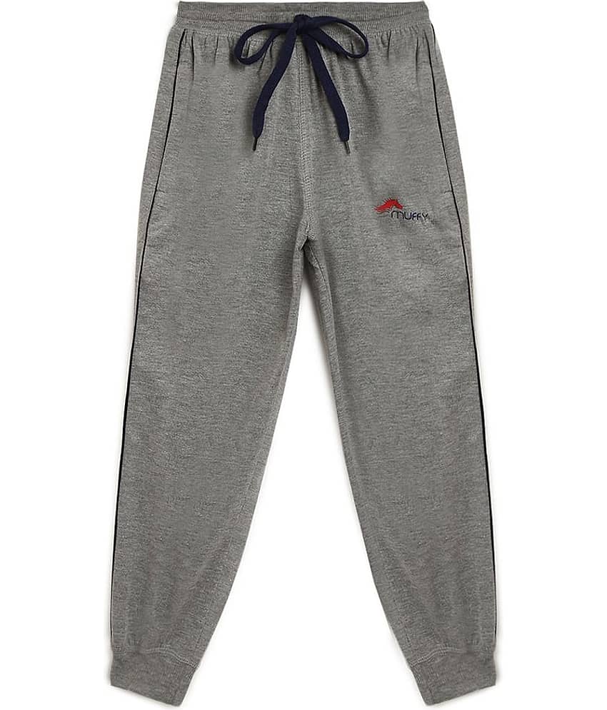 Muffy Pack of 1 Boys Cotton Trackpant ( Gray )