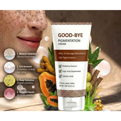 Elegantra Anti Pigmentation Cream for Dark Spots, Hyperpigmentation, Blemishes, Acne Marks & Clear Skin Tone  100gm Pack of 1