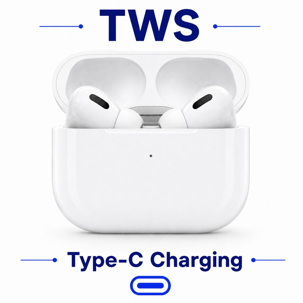 Tarendra TWS Wireless Earbuds Bluetooth 5.3  with Touch Control | Type-C Fast Charging Case | Deep Bass Earphones with Mic