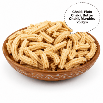 Chakli, Plain Chakli, Butter Chakli, Murukku, Rice Chakli 250gm Chakli, Plain Chakli, Butter Chakli, Murukku, Rice Chakli 250gm