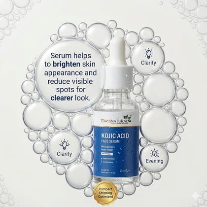 Elegantra Naturavives 2% Kojic Acid Face Serum (30ml) pack of 1 – Advanced Dark Spot & Hyperpigmentation Treatment | Acne Mark Corrector Serum for all skin types