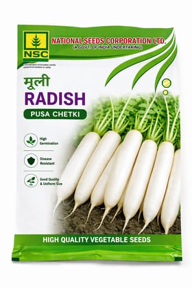 NSC Radish Pusa Chetki, 500 g Truthfully Labelled Seed Pouch