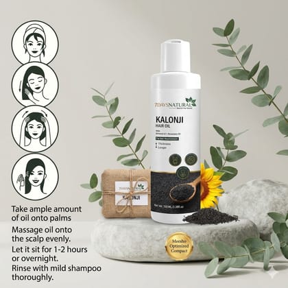 Elegantra Naturavives Kalonji Hair Oil (100ml pack of 1) – Advanced Hair Growth & Thickness Formula with Black Seed, Almond & Rosemary Oil | Root Strengthening & Split End Repair Therapy | For Longer, Silky & Stronger Hair