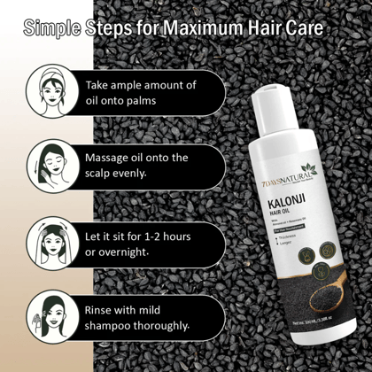 Elegantra Kalonji Hair Oil 100ml – Black Seed, Almond & Rosemary Blend for Hair Growth, Thickness & Root Strength | Anti Hair Fall & Split End Repair Therapy Oil
