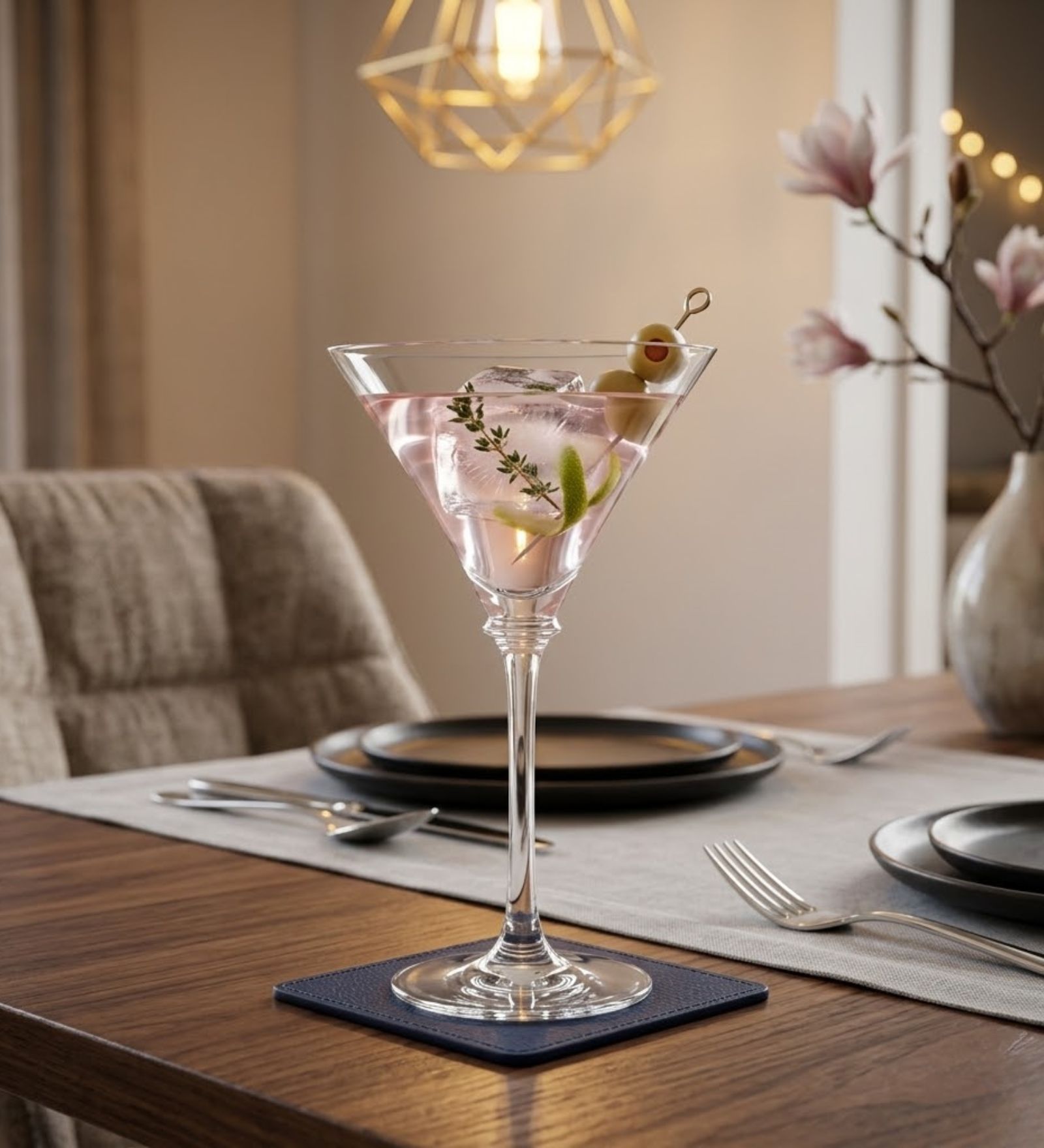 Ocean Cocktail Glass Set of 2, 285ml | Premium Crystal Clear Cocktail Glasses for Martini, Cosmopolitan, Margarita, Mocktails & Desserts | Elegant Barware for Home, Parties & Gifting