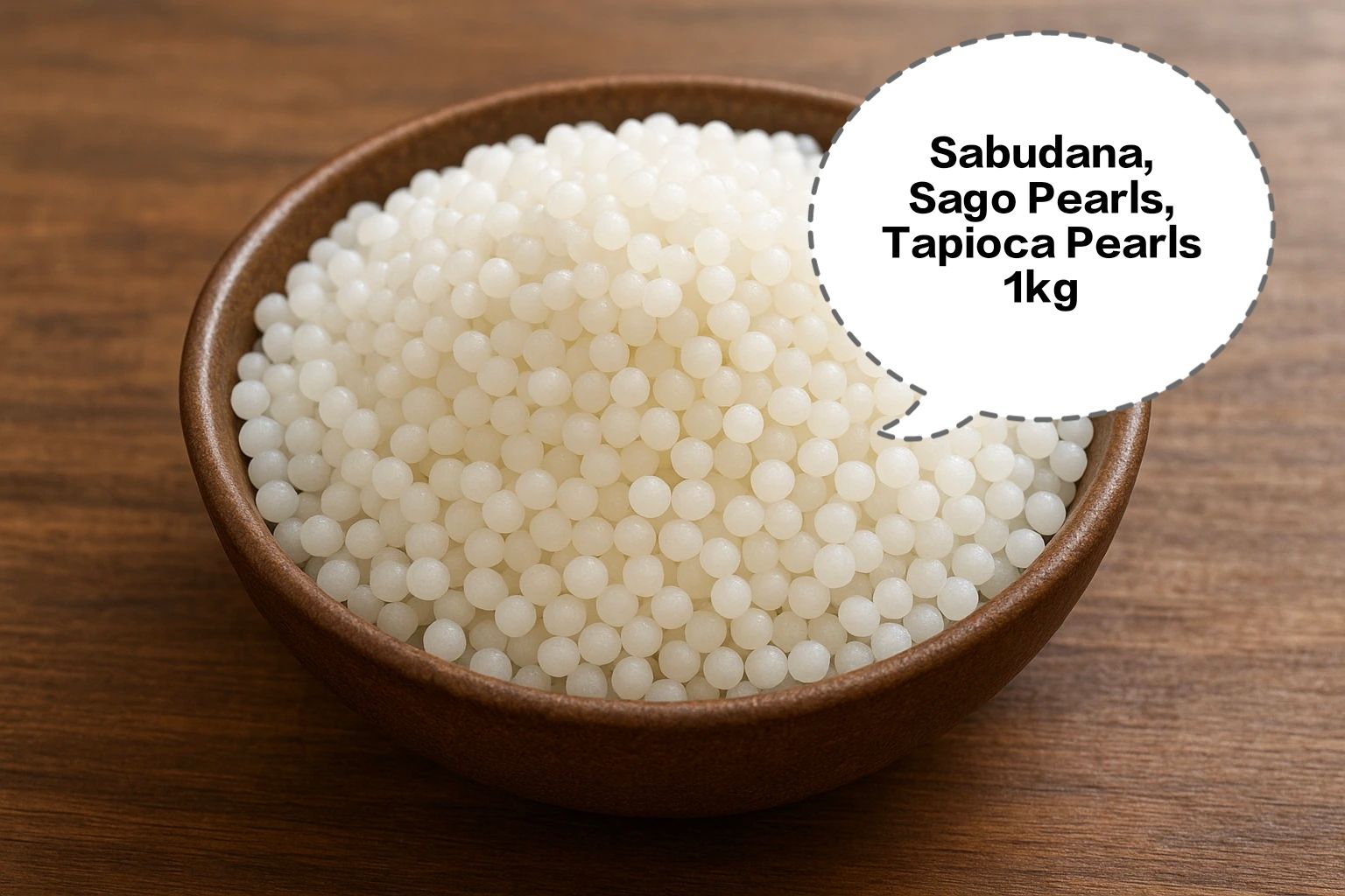 Sabudana, Sago Pearls, Tapioca Pearls, Javvarisi, Sabu Dana 1kg