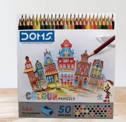DOMS 50 Shades Super Soft Colour Pencils – Flat Pack