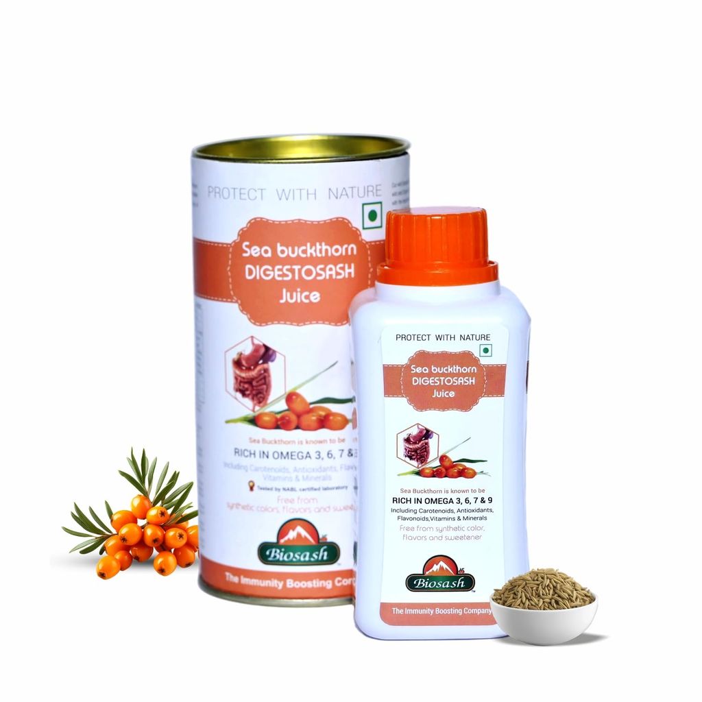 Biosash Seabuckthorn Digestosash Juice | Omega-Rich Digestive Wellness Supplement for Comfort, Detox & Overall Health – 250ml