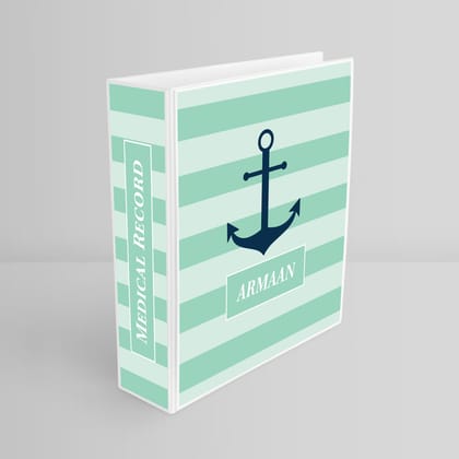 Nautical Anchor Binder File (kids)-Nautical Anchor Mint
