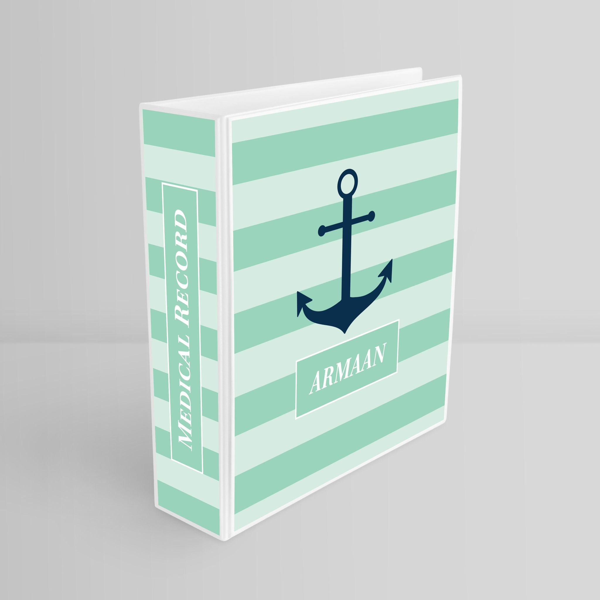 Nautical Anchor Binder File (kids)-Nautical Anchor Mint
