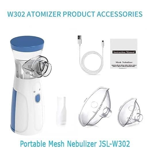 New Portable Mesh Nebulizer for Adults and Kids Travel and Household Use, Handheld Mesh Nebulizer for Breathing Problems, Personal Inhalers for Cold and Cough - Quick Relief, Wireless Vaporizer Machine With Respiratory Mask
