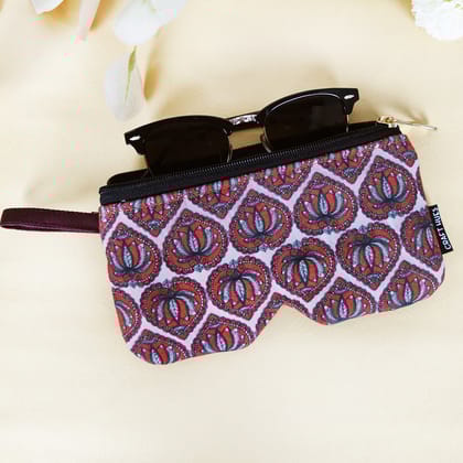 Eyewear/Sunglass Case-Madhubani Red Lotus