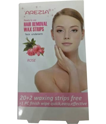 Arezia Hair Removal Wa0x Strips Face Underarm  For Women Wax Strips for 22 Pcs
