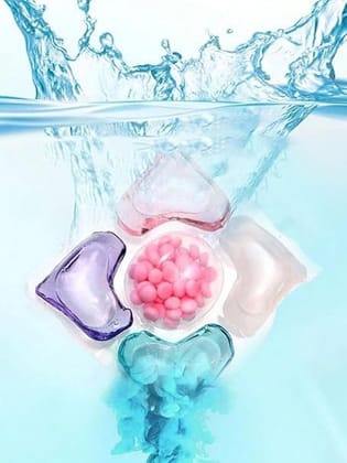 5-in-1 Laundry Pods for Washing Machine – Suitable for Front & Top Load | Odor & Stain Remover | Semi-Automatic Compatible | Smart Shot Laundry Cleaning Tablets (10 Pcs)