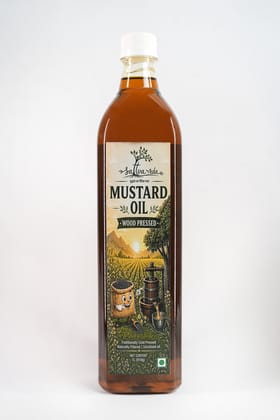 Sattva Veda Farms Black Mustard Oil | A1 Grade Mustard Seeds & 0 Trans Fat | Rich Aroma | Naturally Cholesterol Free & Goodness of Omega 3
