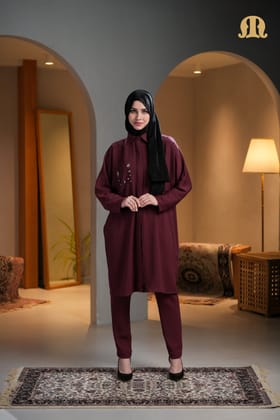 Tangier Co-ord Set Maroon-S/M/L