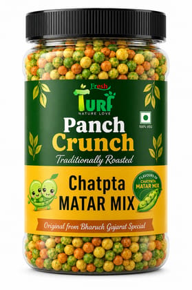 TURF FRESH - Premium Panch Crunch MatarMix | Bharuch Special Roasted Five Floavours Chatpta PeasMix| High Panch Protein CrunchyMix Snack | Healthy & Tasty MixNamkeen | Power Packed Anytime Snack TURF FRESH - Premium Panch Crunch MatarMix | Bharuch Special Roasted Five Floavours Chatpta PeasMix| High Panch Protein CrunchyMix Snack | Healthy & Tasty MixNamkeen | Power Packed Anytime Snack