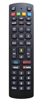  JIO FIBER STB Remote Bluetooth Voice Command Jio TV Voice Control Smart TV/Android TV 4K Original Jio TV, JIO Set Top Box Remote Controller (Black)
