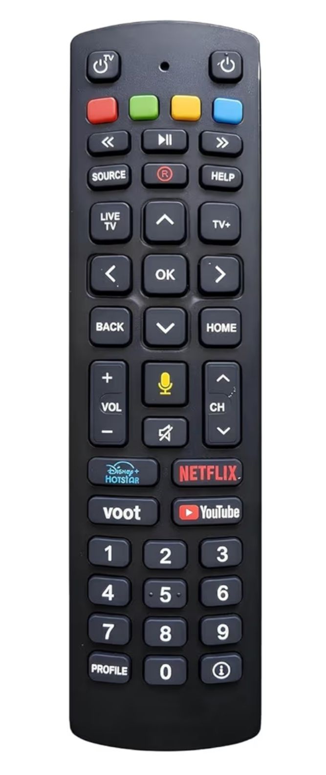 JIO FIBER STB Remote Bluetooth Voice Command Jio TV Voice Control Smart TV/Android TV 4K Original Jio TV, JIO Set Top Box Remote Controller (Black)