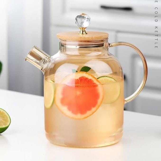 Glass teapot Kettle Teapot with Stainless Steel Infuser, Glass Teapot for Loose Leaf Tea, Blooming Tea, and Herbal