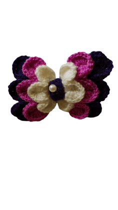 Handmade Crochet Butterfly Hair Tie with Elastic Band 🦋 pack of 2