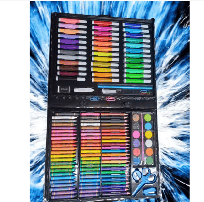 150 Pcs Professional Drawing and Sketching Kit with Foldable Storage Case – Markers, Crayons, Watercolors & Art Supplies Set for Kids