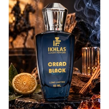 Elegantra Cread Black Long Lasting Eau De Parfum for Men (60ml) | Premium Intense Woody Masculine Fragrance | Luxury Party, Wedding & Daily Office Wear Perfume (Pack of 1)