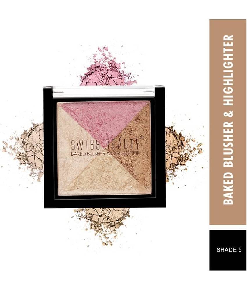 Swiss Beauty Baked Blusher & Highlighter (Shade-05), 7gm
